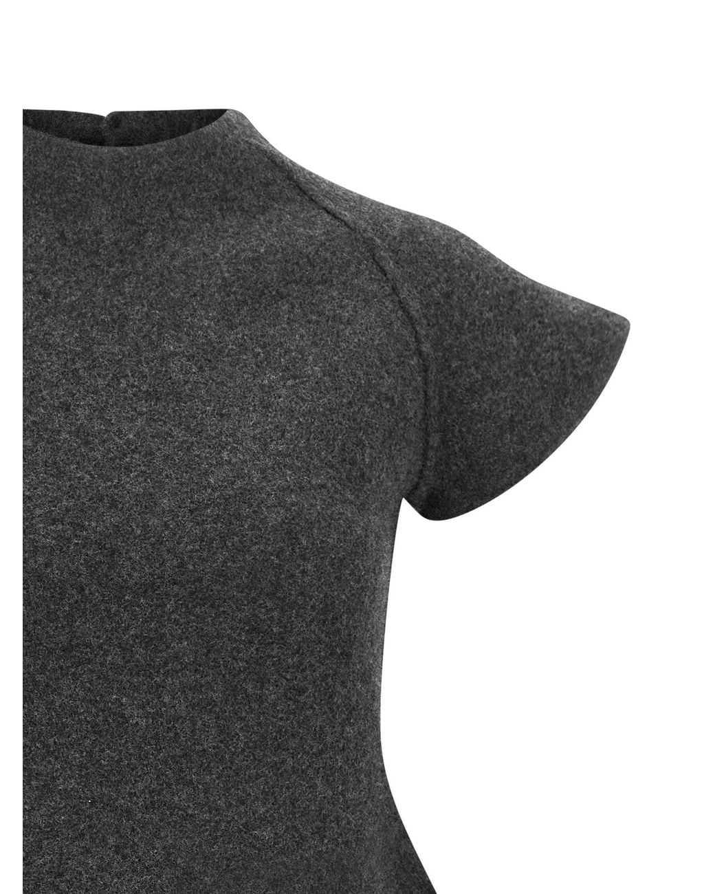 Jil Sander Black Virgin Wool A-Line Dress