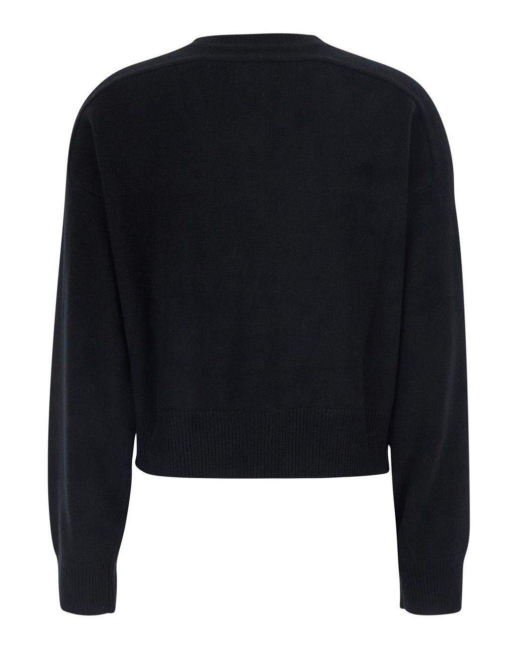 Loulou de Saison Black V-Neck Sweater Anzor Lds Cashmere Tops