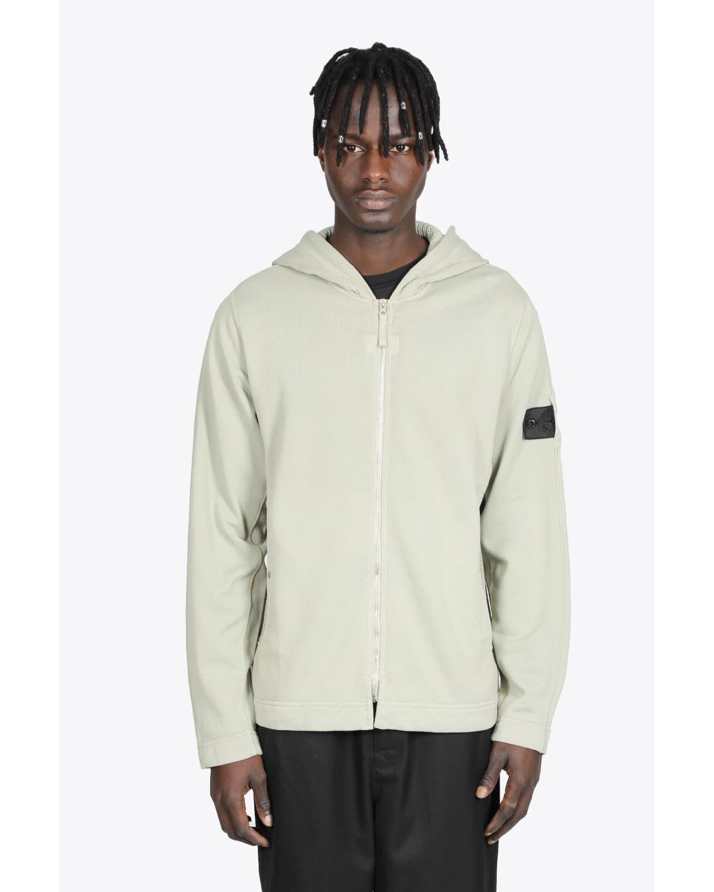 Stone Island Shadow Project Men's Natural Full Zip Hoodie Chapter