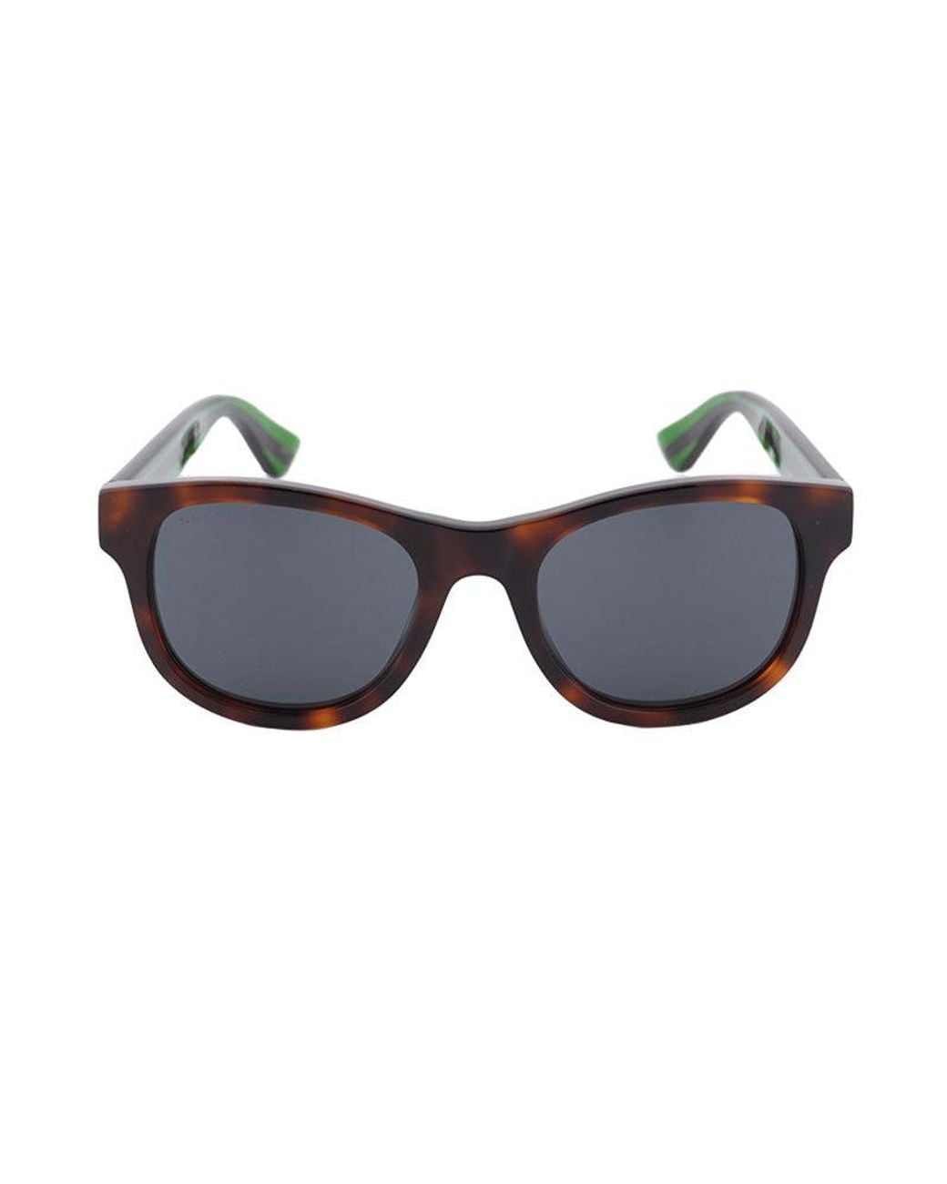 Gucci Green Sunglasses Square Full Rim, Havana Frame And Lens Gg0003Sn003 for men