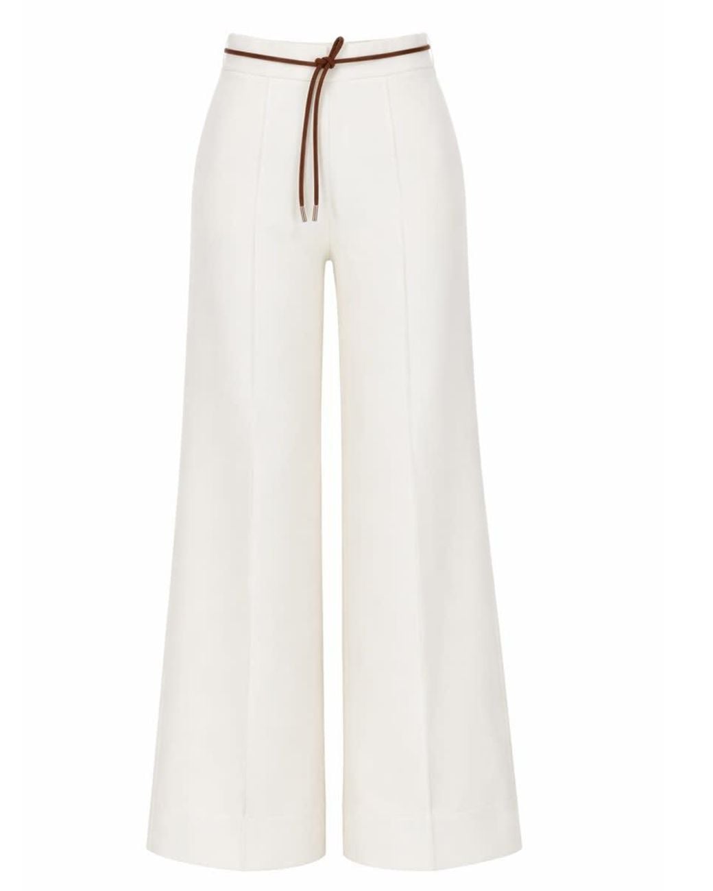 Herno White Wide-Leg Trousers