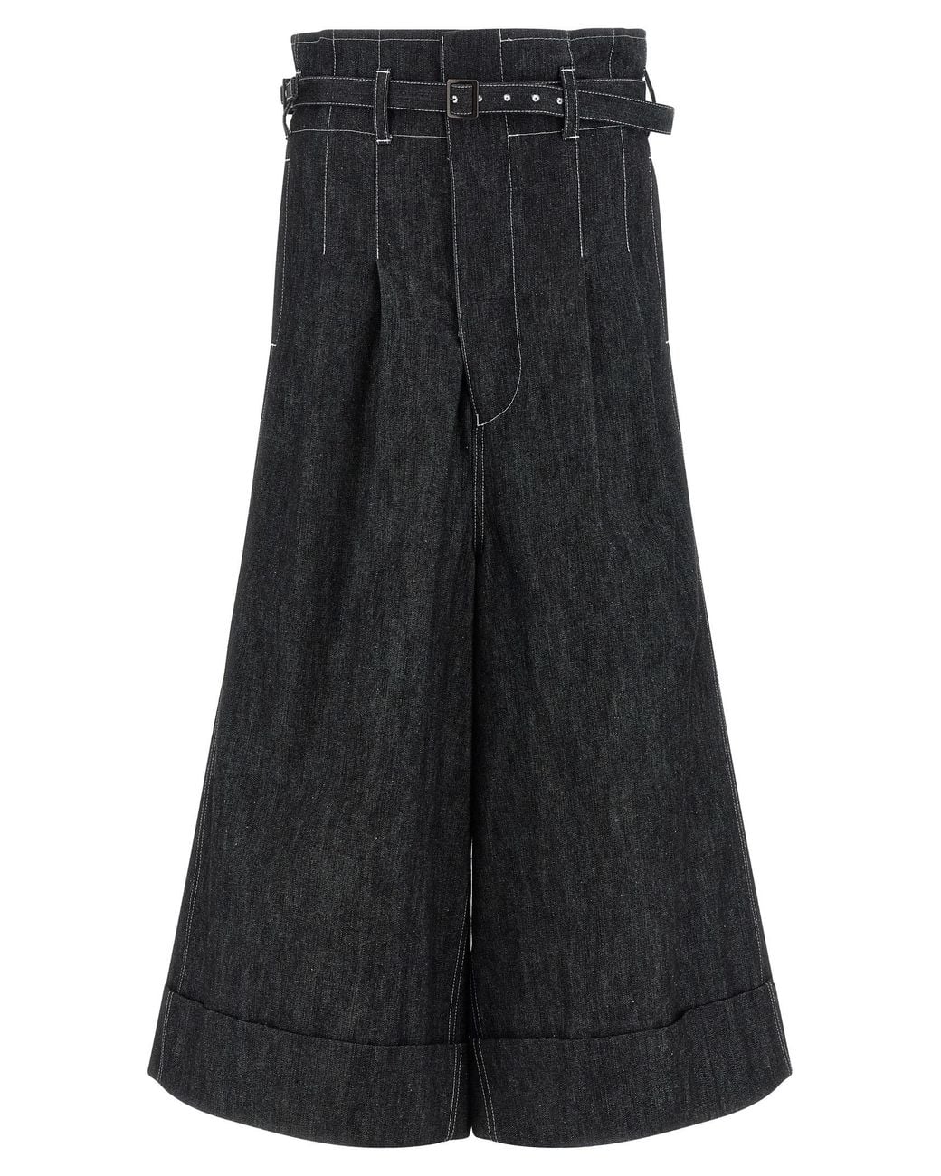 Junya Watanabe Black Cotton Bermuda Shorts