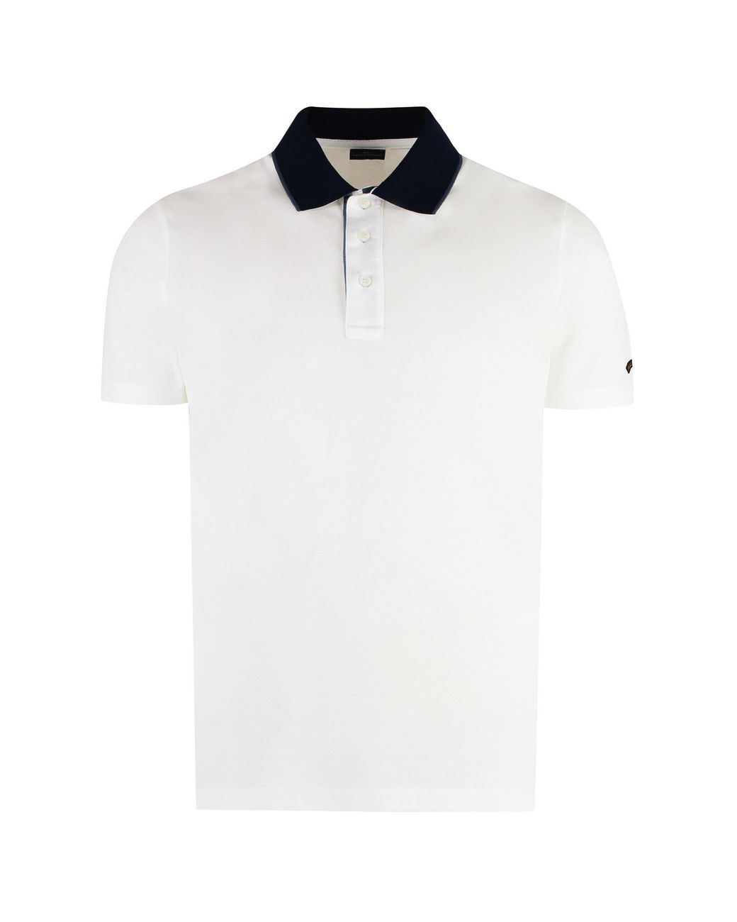 Paul & Shark Black Short Sleeve Cotton Polo Shirt for men