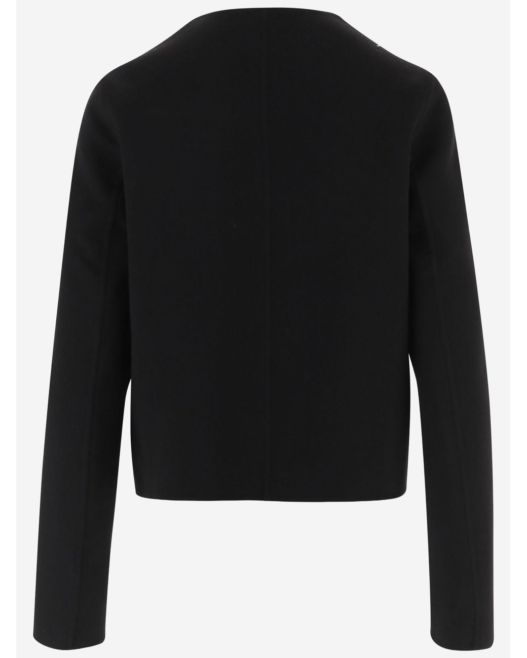 Ferragamo Black Wool And Cashmere Jacket, Buttons