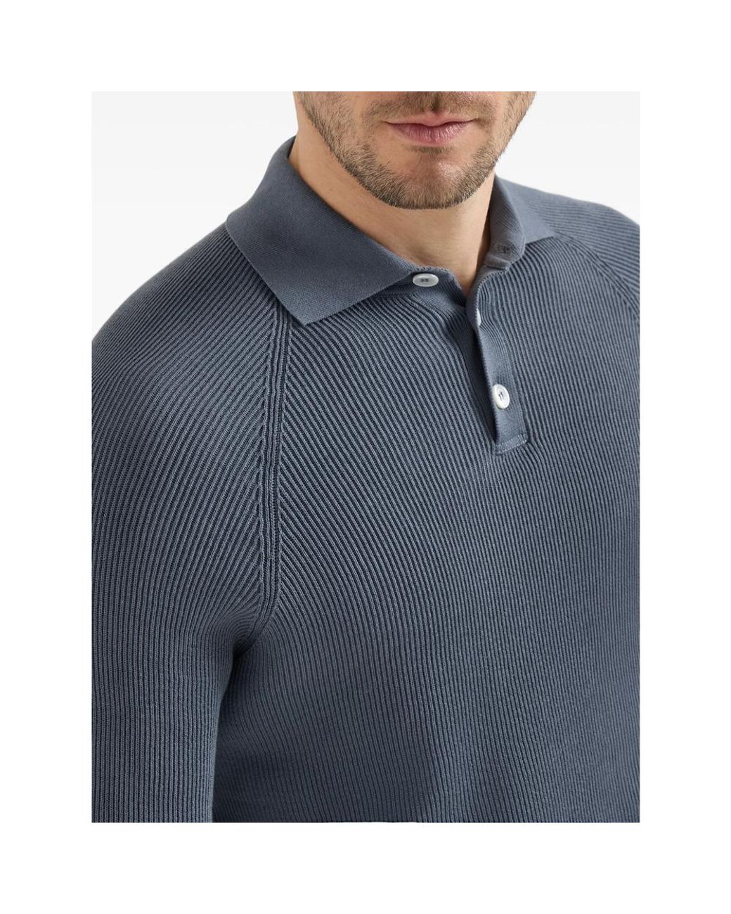 Brunello Cucinelli Blue Polo Shirts for men