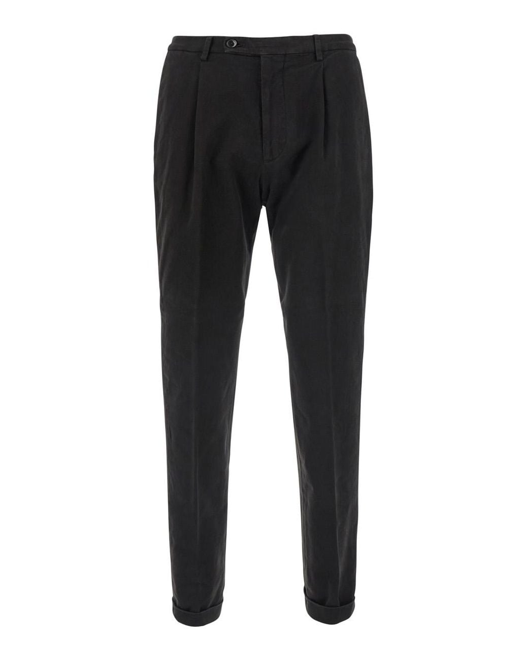 Michael Coal Black Slim Fit Cotton Pants Trousers for men