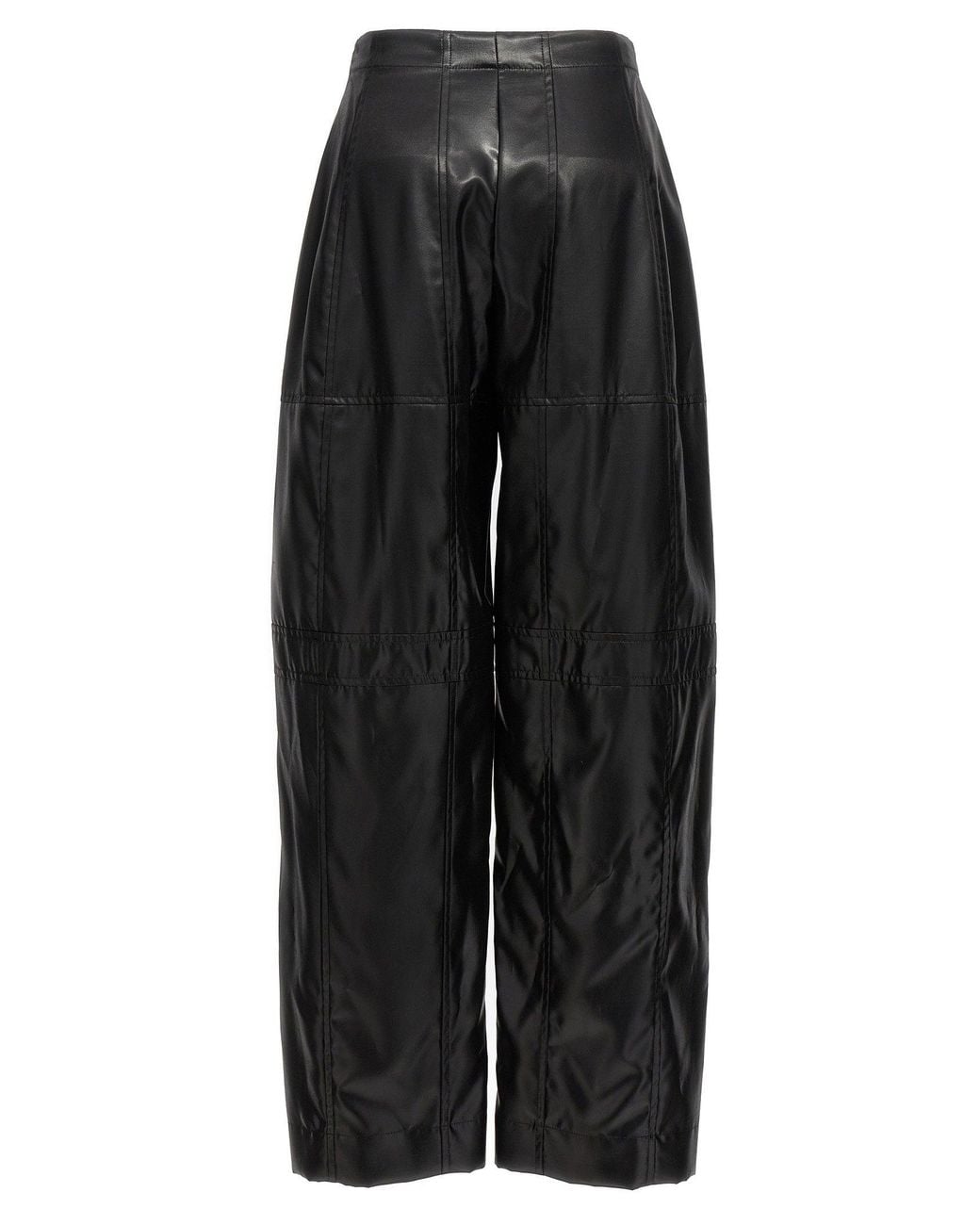 Jil Sander Black Coated Cupro Trousers