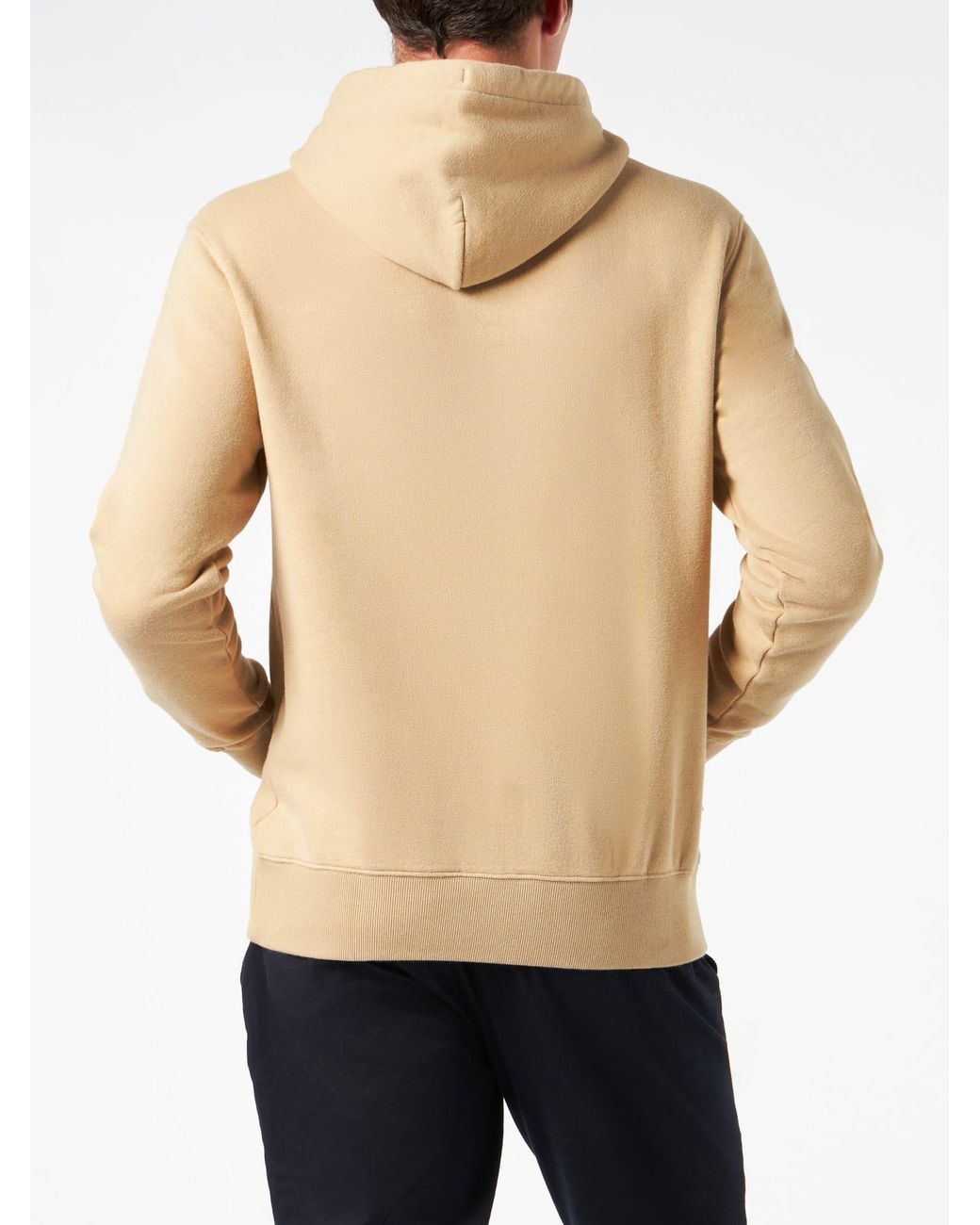 Mc2 Saint Barth Natural Hoodie With Cortina Patch for men