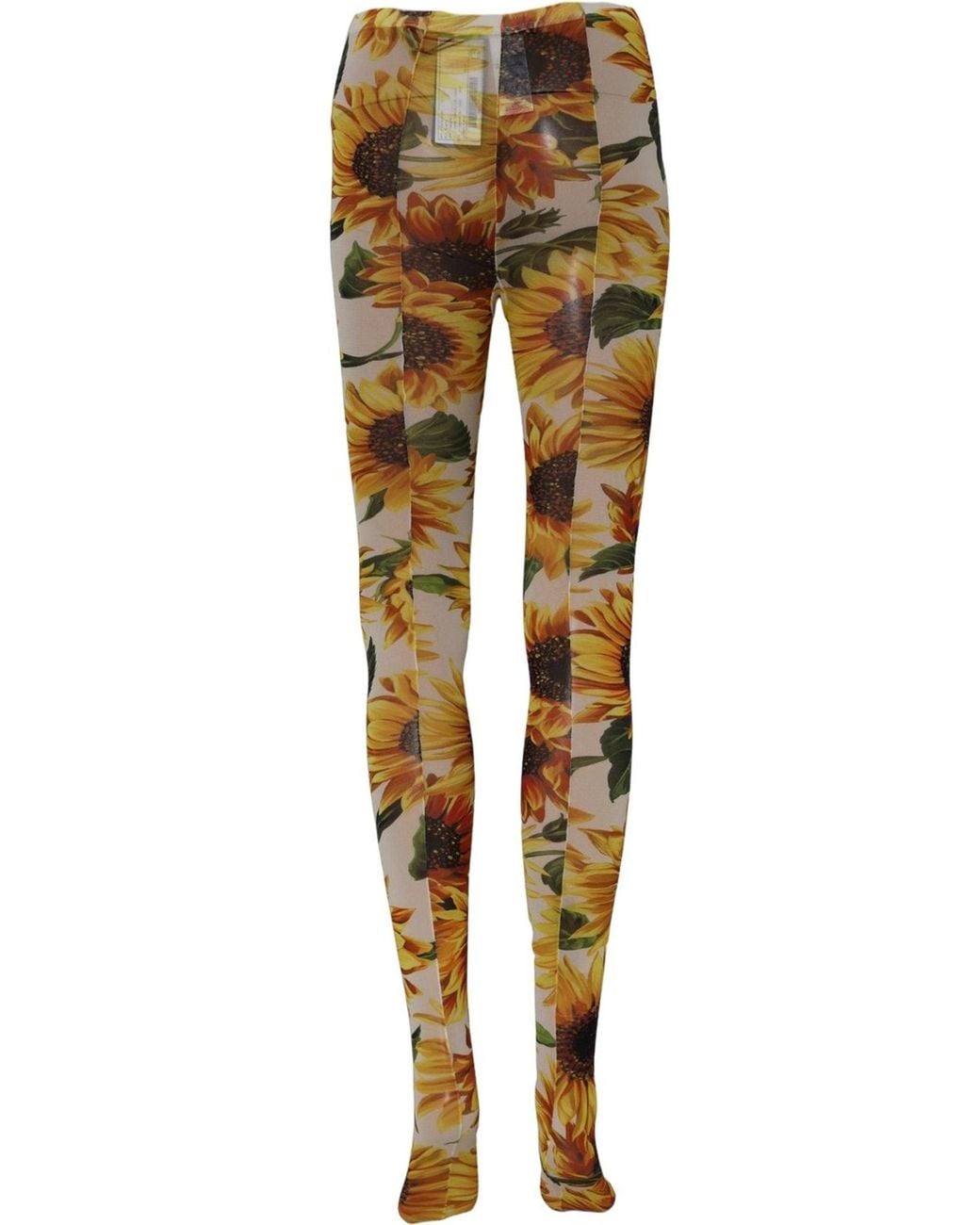 Dolce & Gabbana Multicolor Dolce & Gabbana Sunflower-Print Nylon Tank Top
