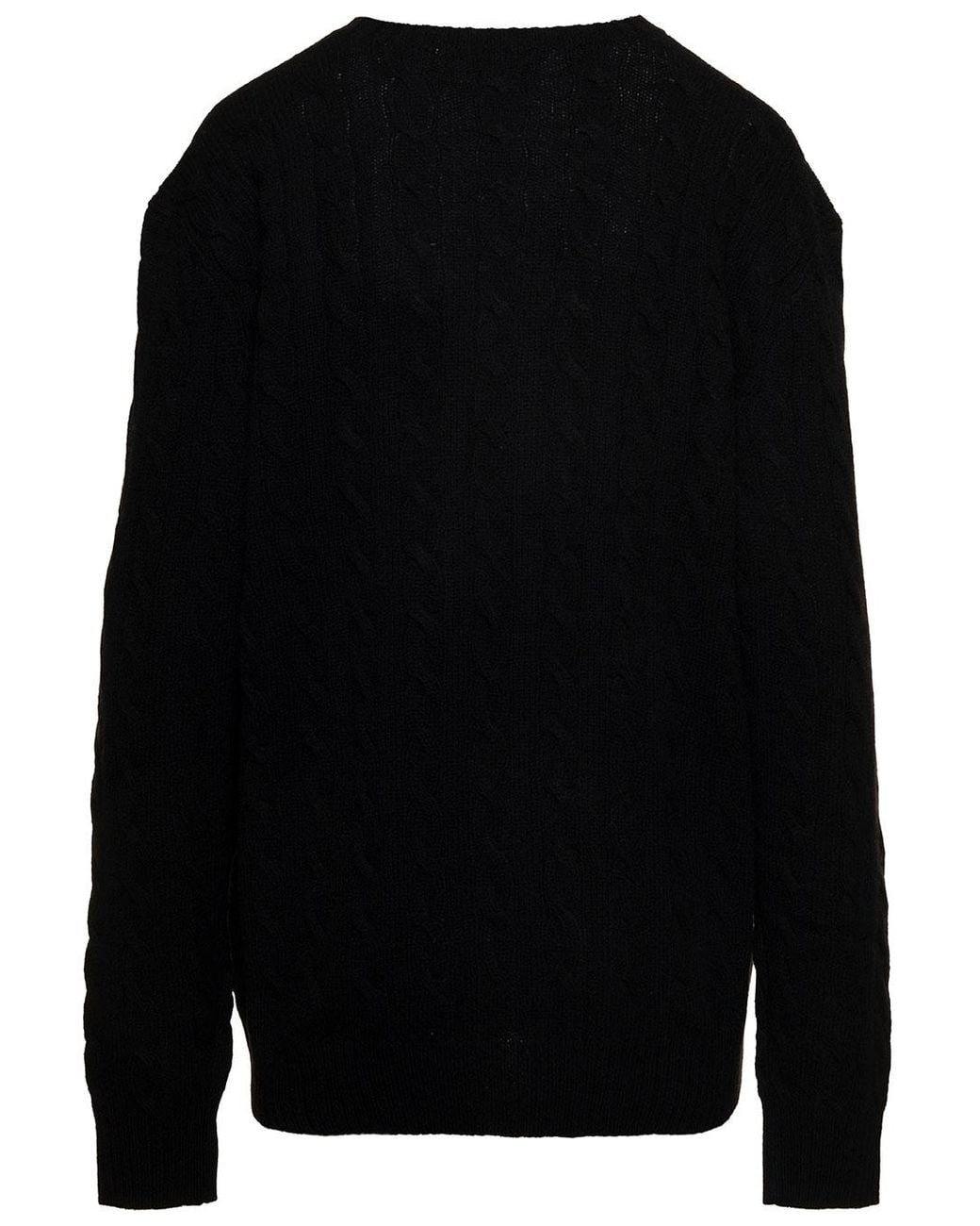 Polo Ralph Lauren Black Maglia Girocollo Treccia for men