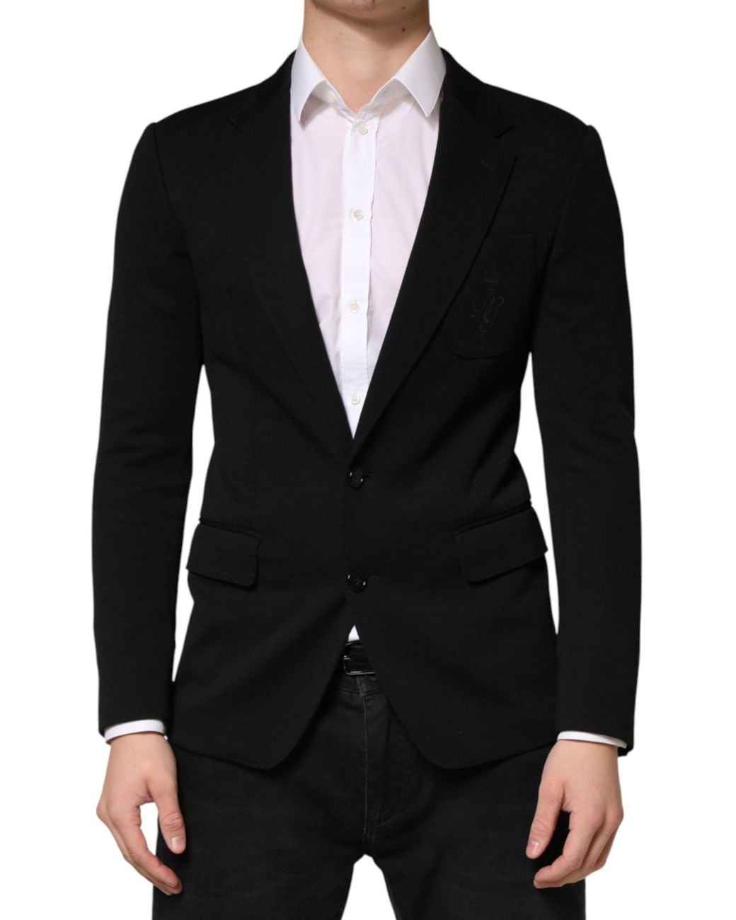 Dolce & Gabbana Black Wool Single Breasted 2 Button Blazer Pa+Wv Clothing for men