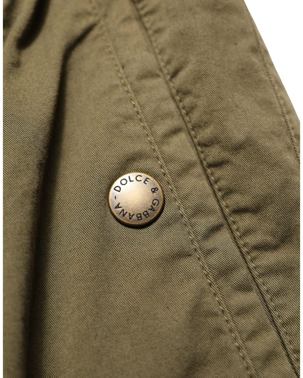 Dolce & Gabbana Green High Waist Cargo Trouser Pants Cotton Acetate Elastane