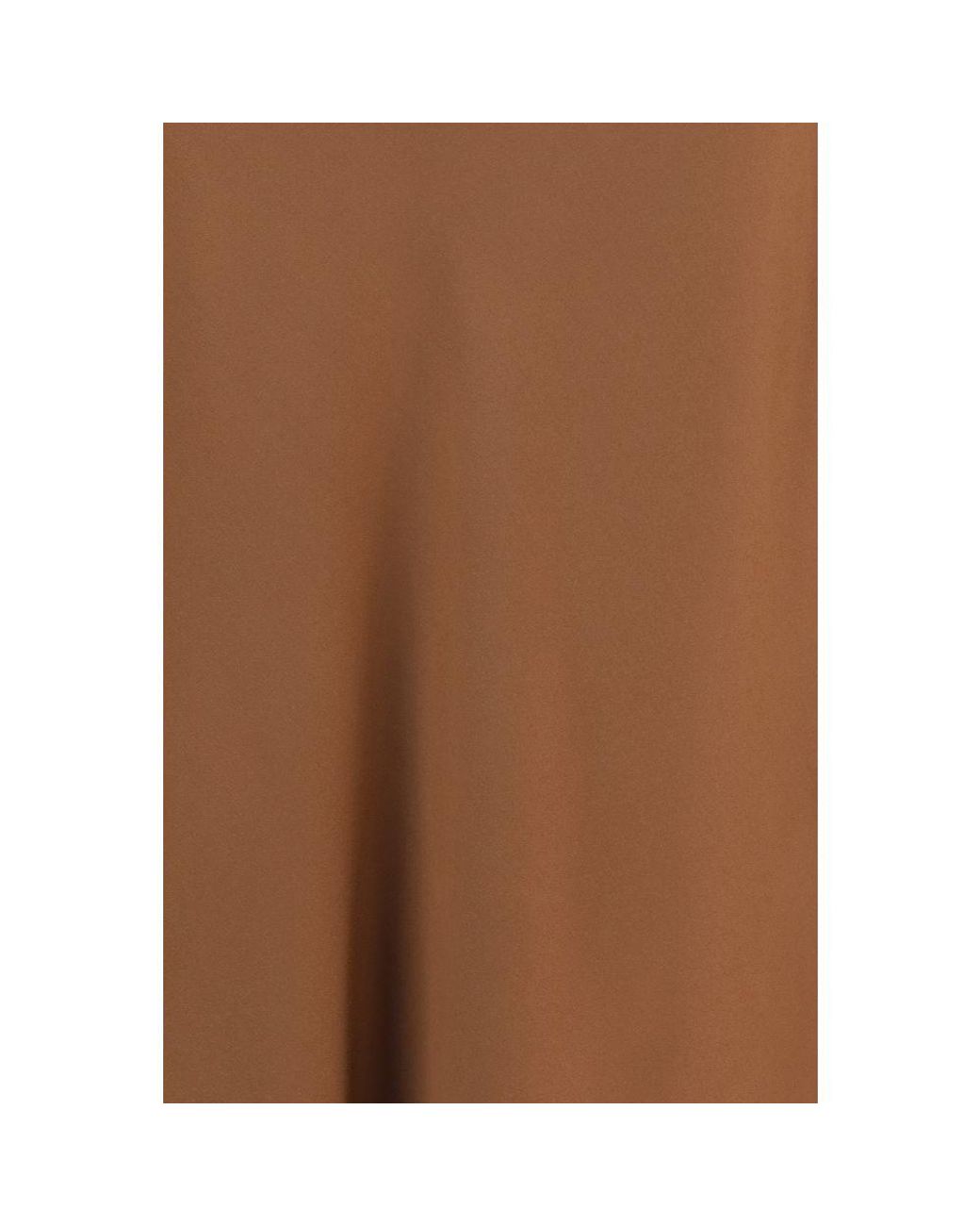 Brunello Cucinelli Brown Acetate Midi Skirt