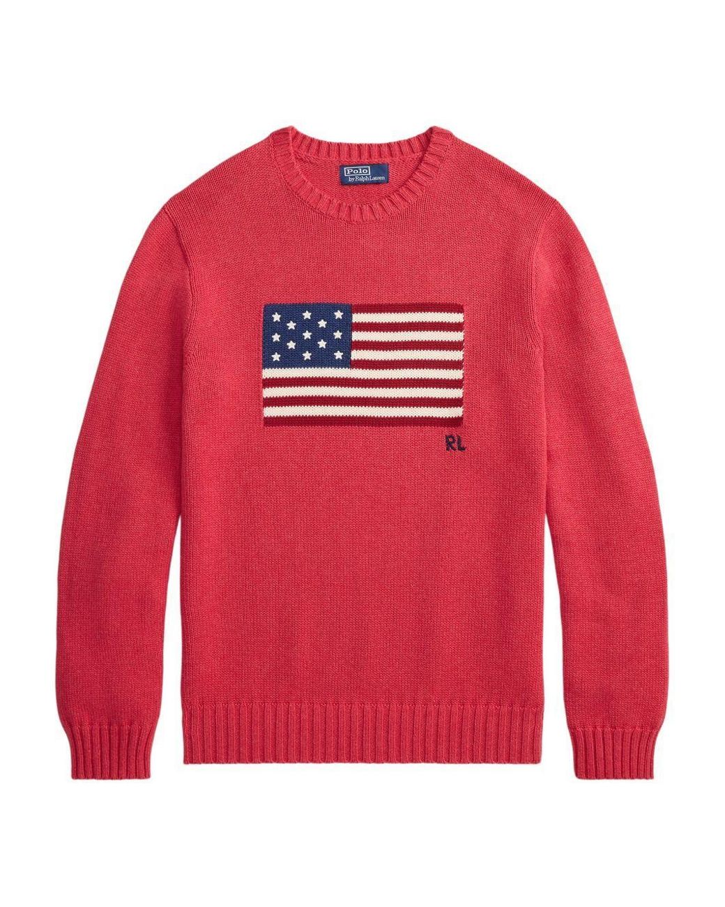 Polo Ralph Lauren Red Sweater The Iconic Flag Cotton for men