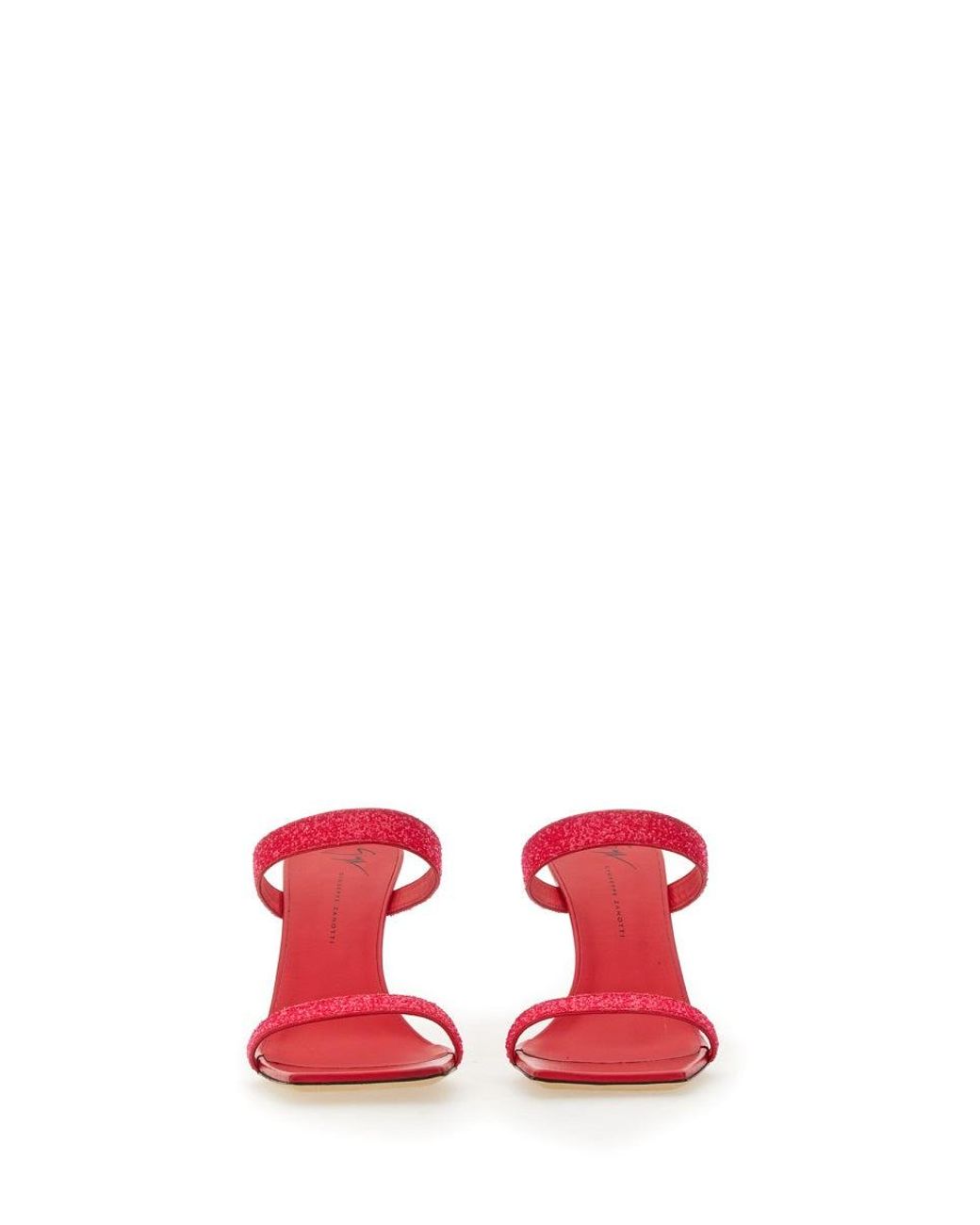 Giuseppe Zanotti Red Giuseppe Zanotti Glitter Mule
