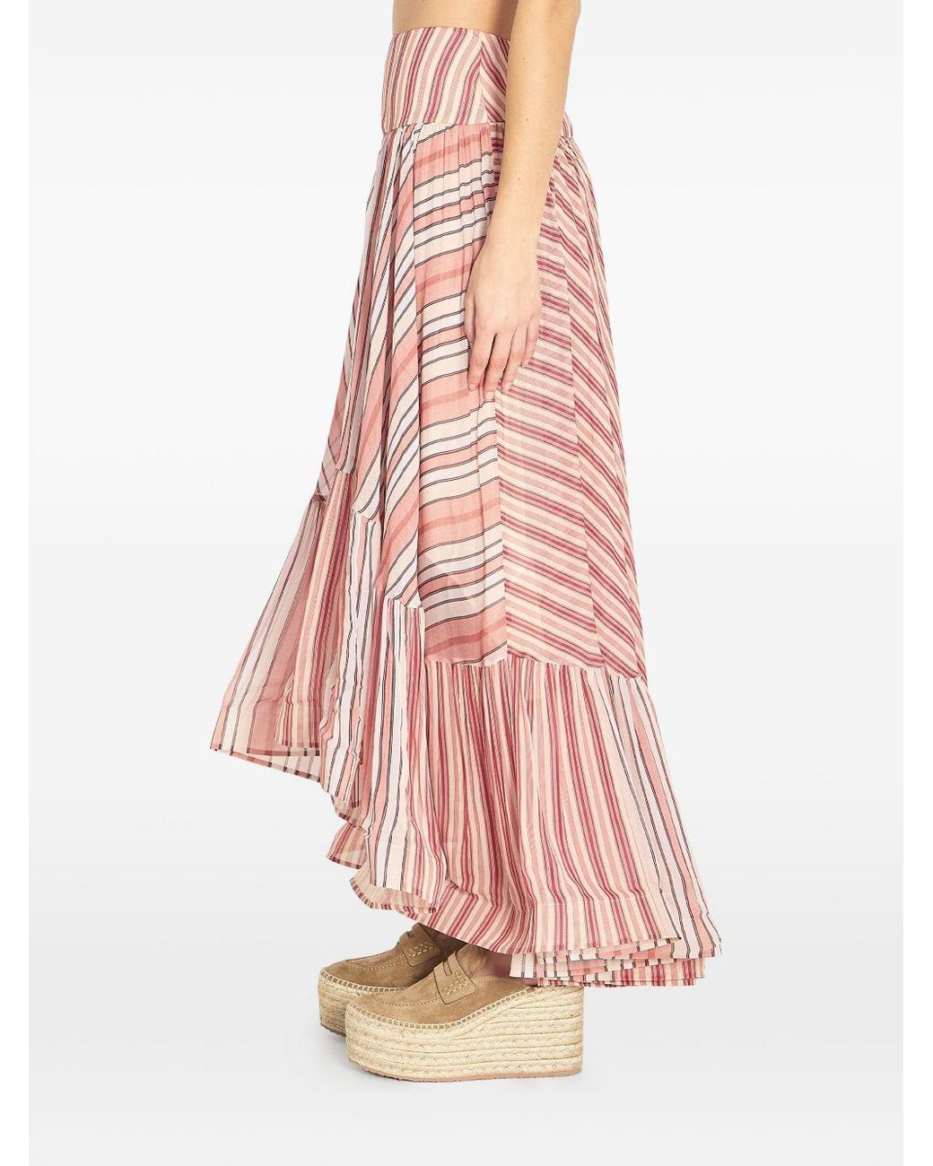 Zimmermann Pink Rebellion Midi Skirt