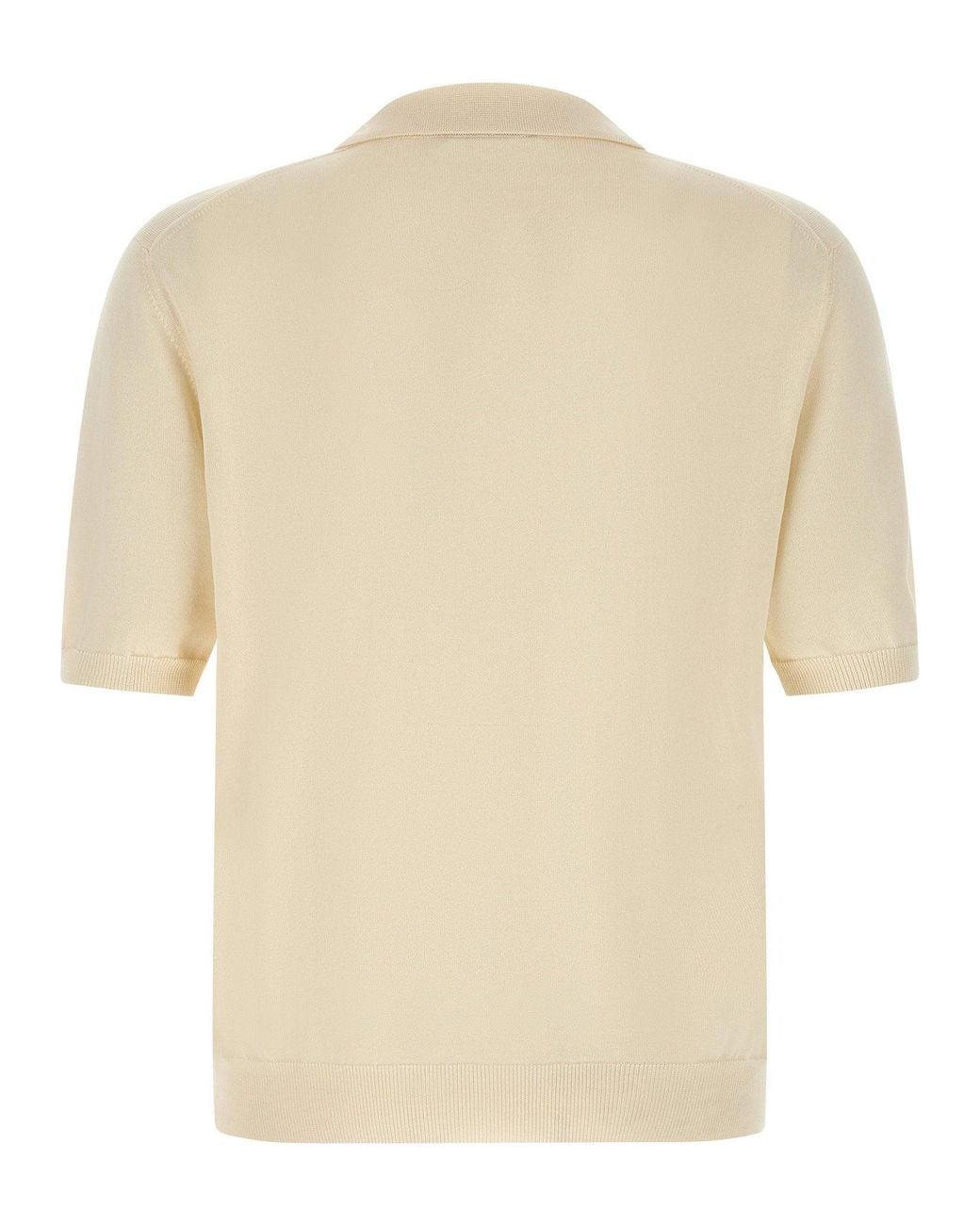 Zanone Natural Cotton Knit Polo Shirt for men