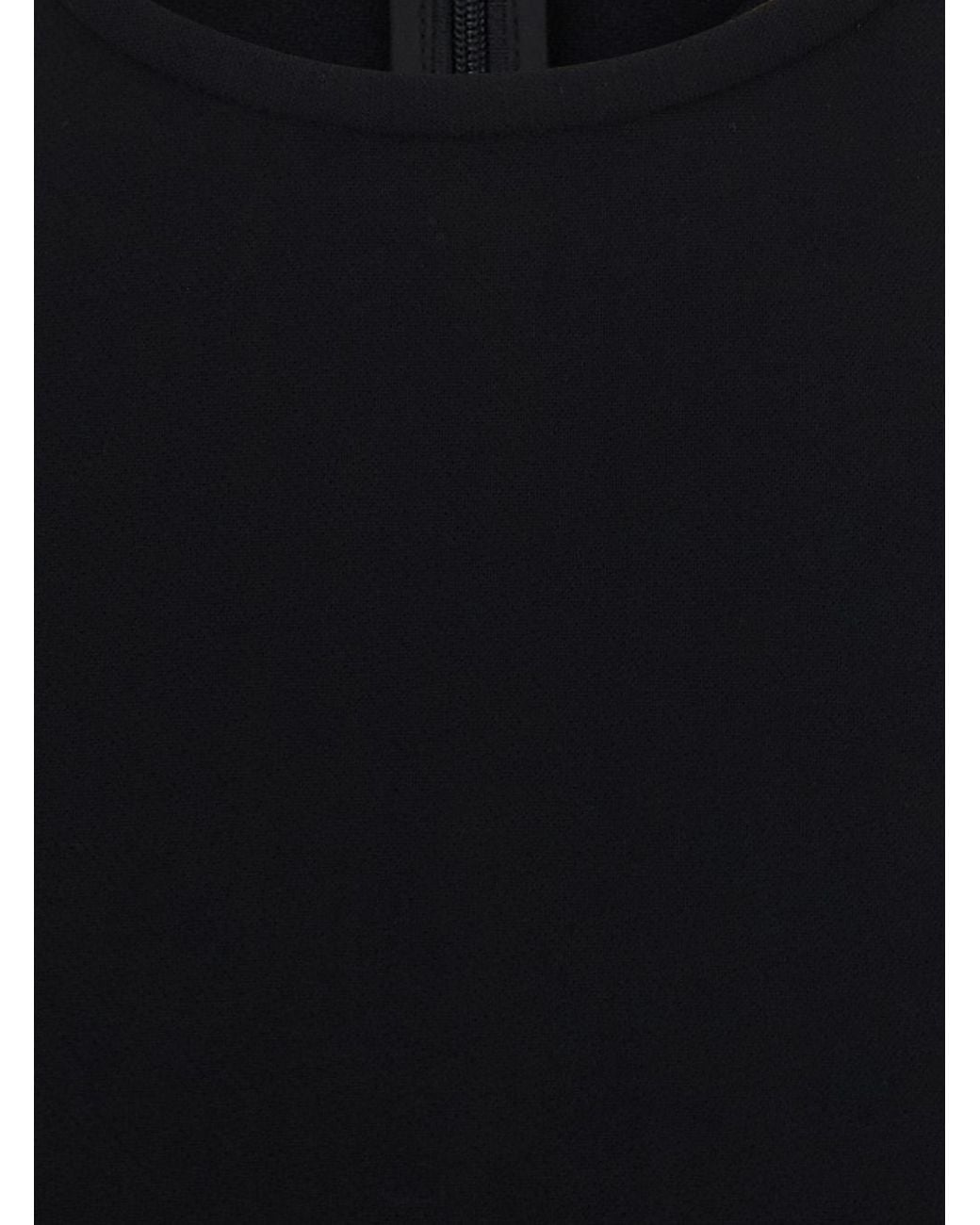 Totême Black Long V-Neck Strappy Dress Wool