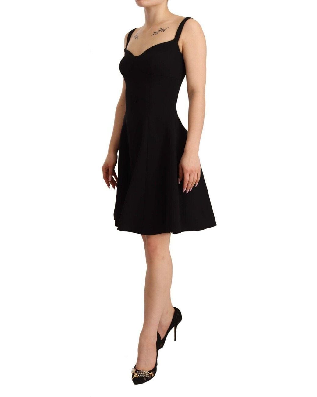 Dolce & Gabbana Black Elegant A-Line Sheath Dres