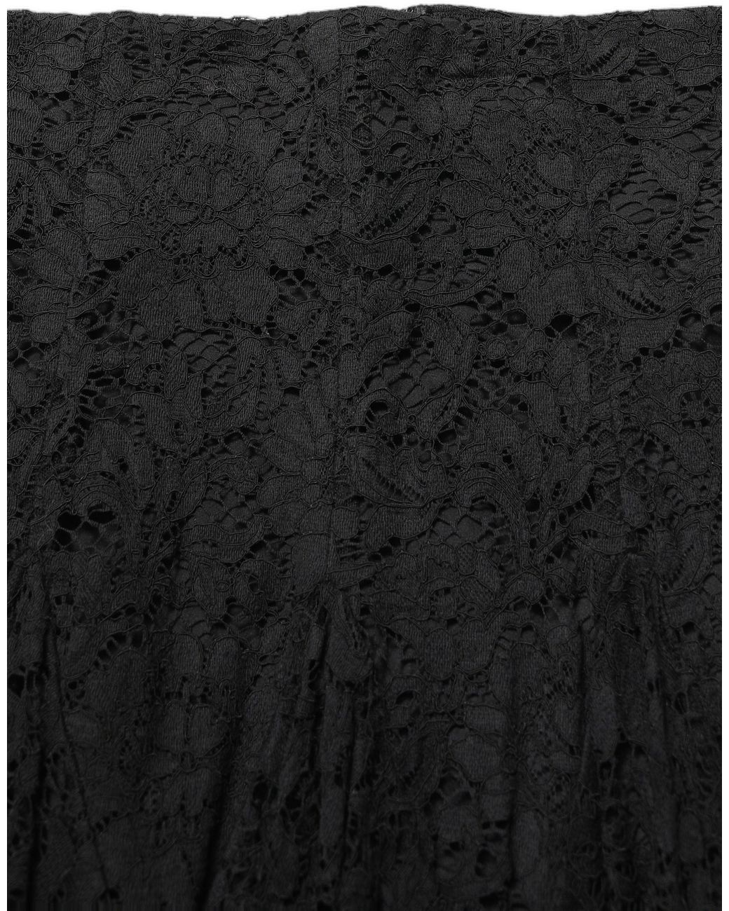 Dolce & Gabbana Black Floral Cut Out Lace A-Line Mini Skirt Cotton Viscose Nylon