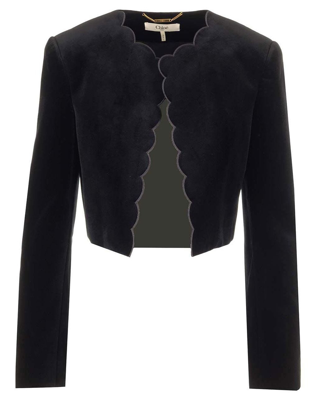 Chloe クロエ ジャケット ボレロ Chloé Velvet Bolero Jacket Jackets in Black | Lyst