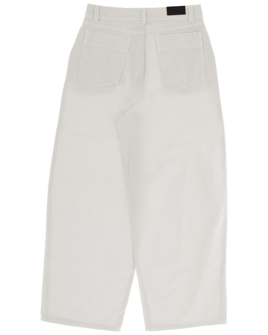Lemaire White Lemaire Oversize Cotton Trousers
