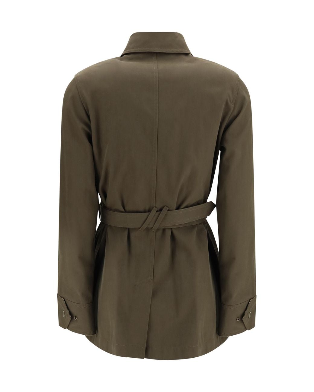 Burberry Green Gabardine Safari Jacket Cotton; Polyester