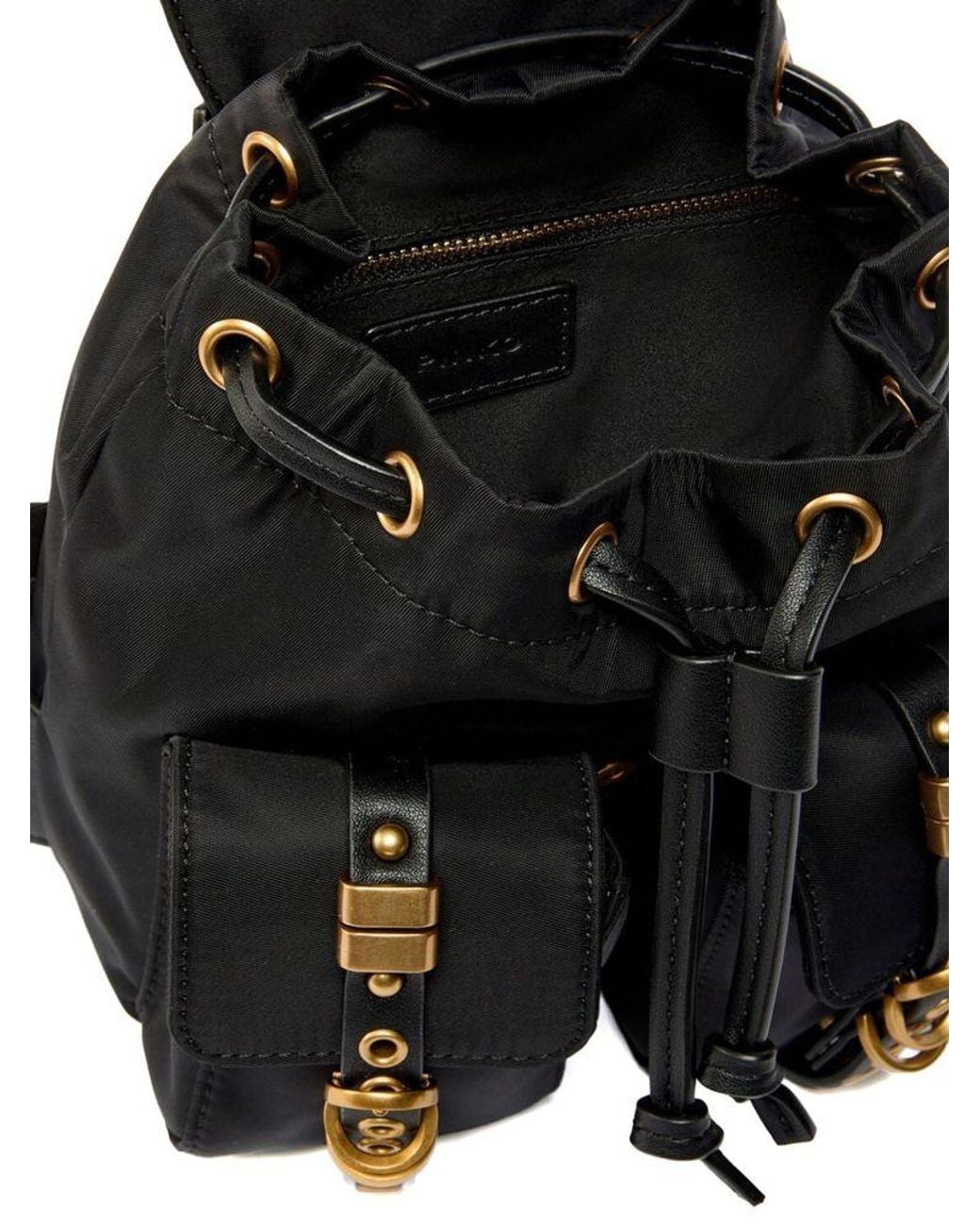 Pinko Black Backpack Polyamide Bags Backpacks