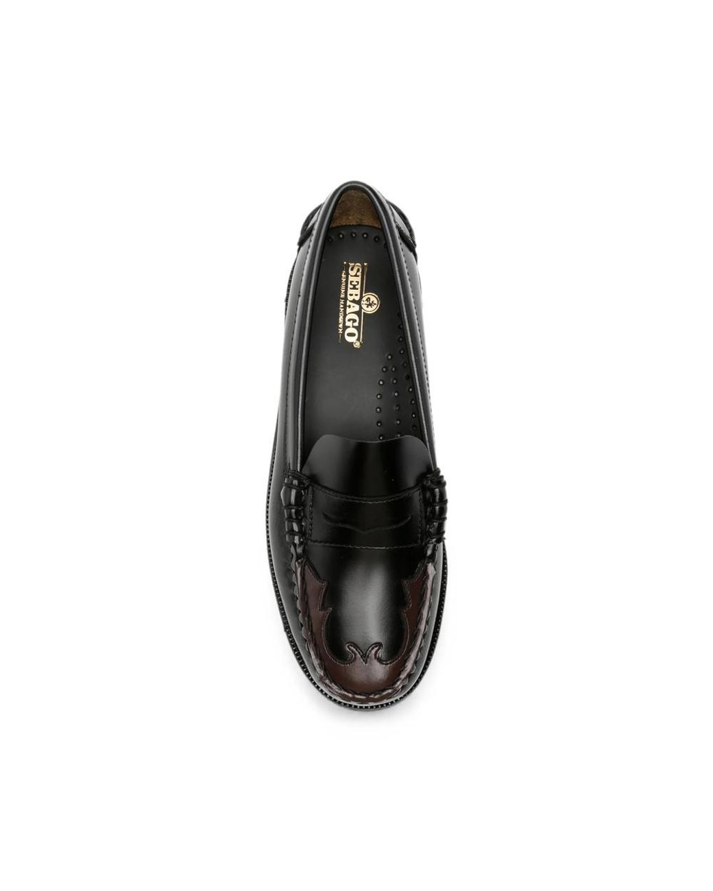 Sebago Black Dan Scarabeo Western-Detail Loafers