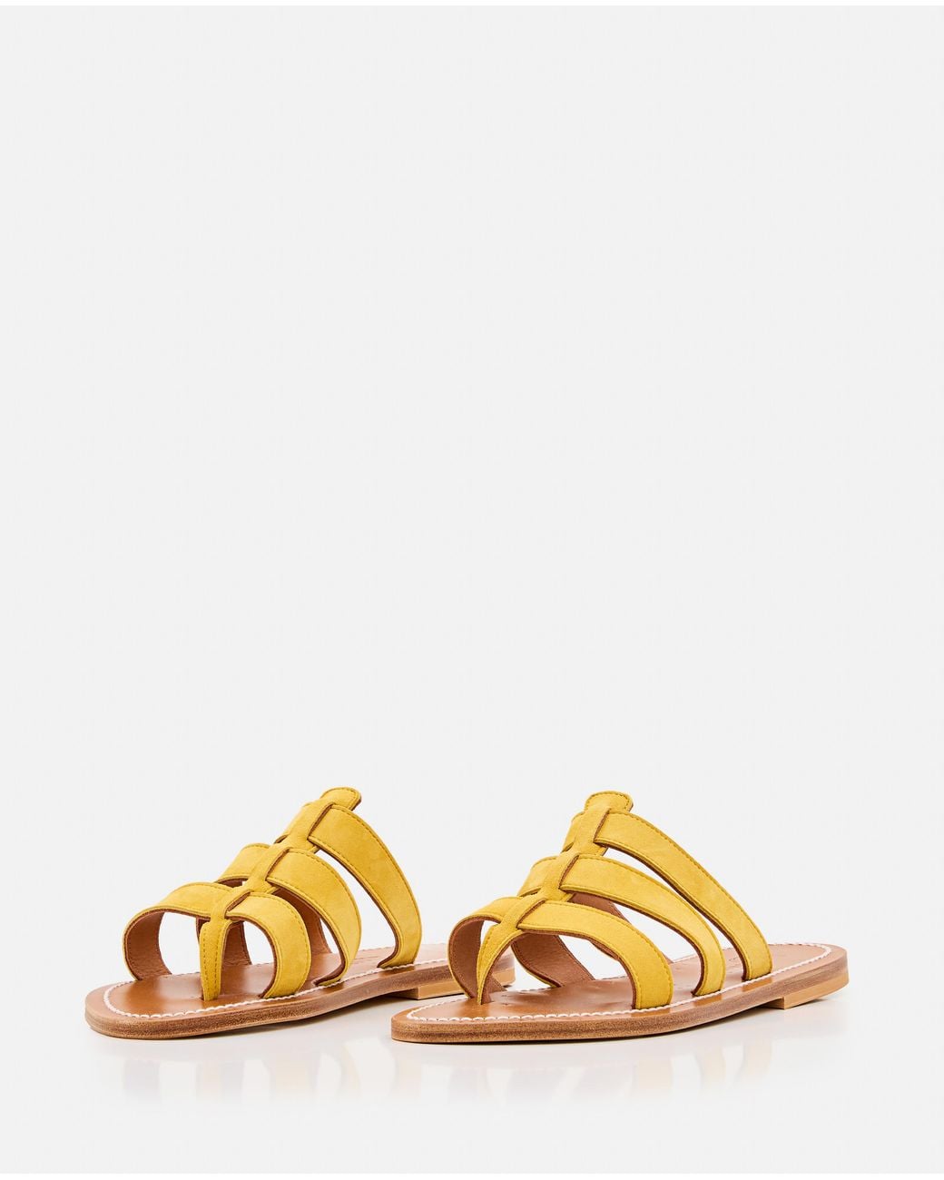 K. Jacques Yellow Sandals Leather