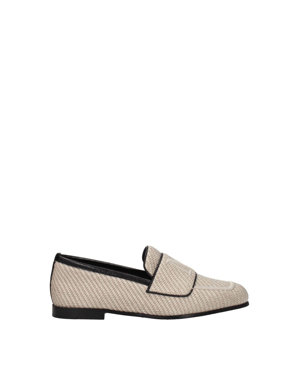 Max Mara Natural Fabric Slip-On Loafers