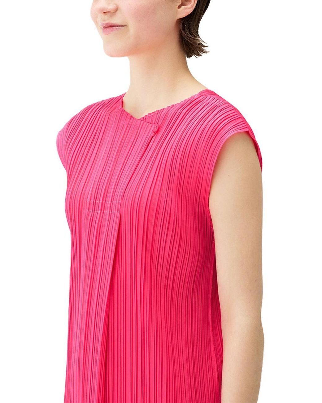 Pleats Please Issey Miyake Pink Pleats Please Monthly Colors June Dress Bright