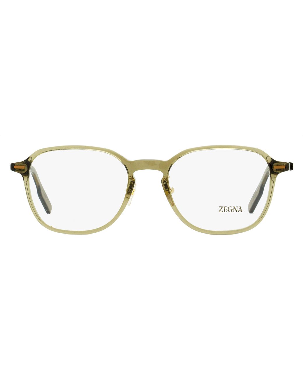 Zegna Black Modern Square Eyeglasses Ez5255-H 051 52Mm Plastic (Acetate) for men