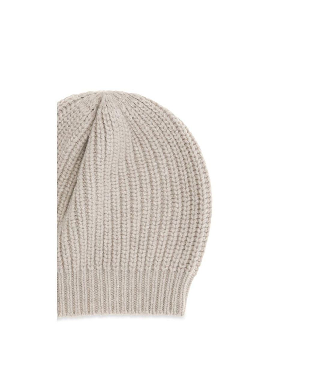 Brunello Cucinelli Gray Beige Silk Beanie