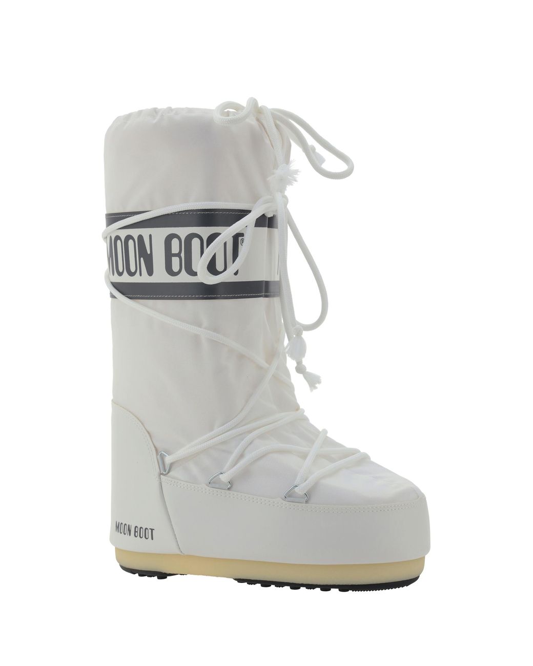 Moon Boot Gray Icon Knee-High Padded Boots Upper: Nylon