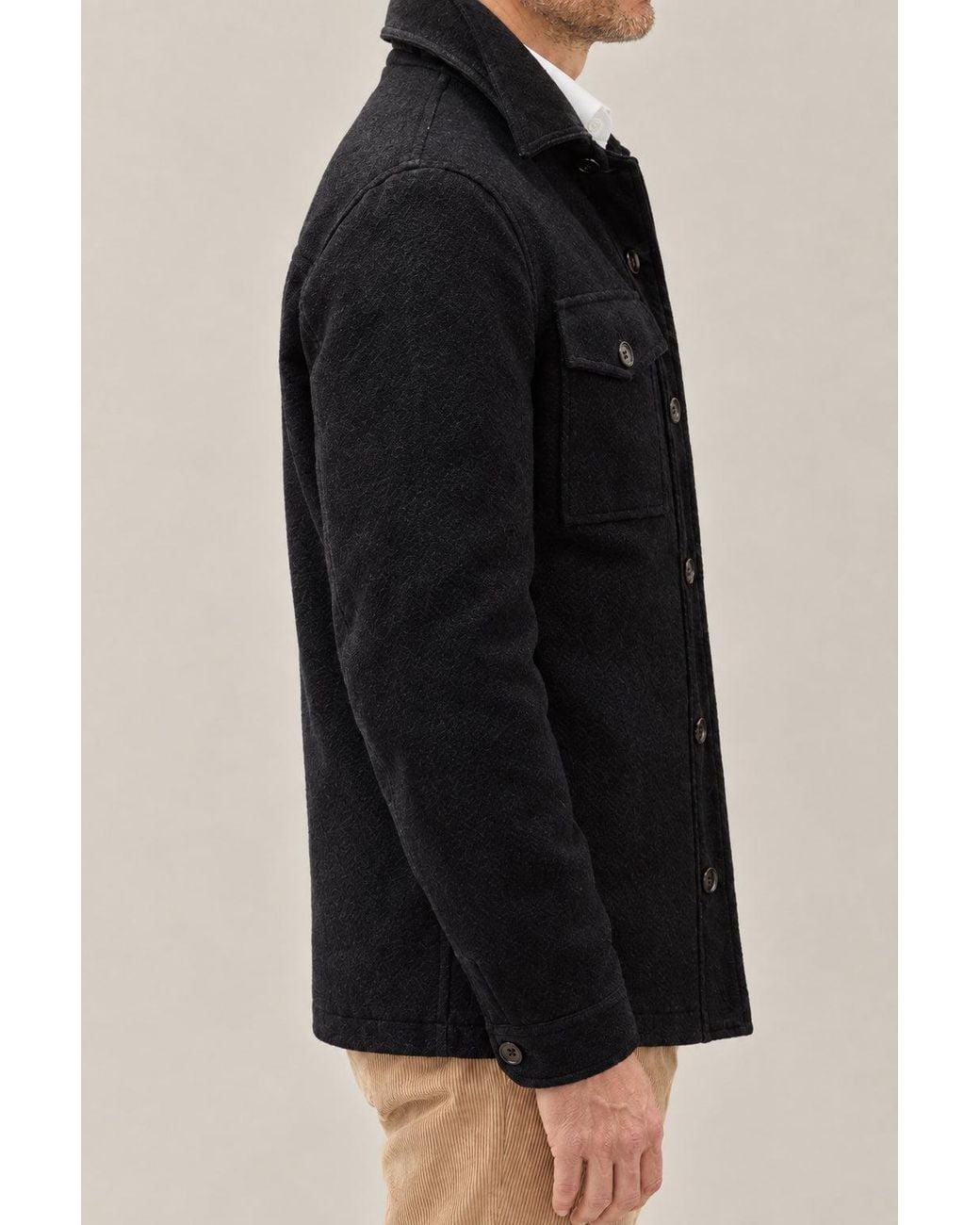 Brunello Cucinelli Black Wool Button Jacket Clothing for men