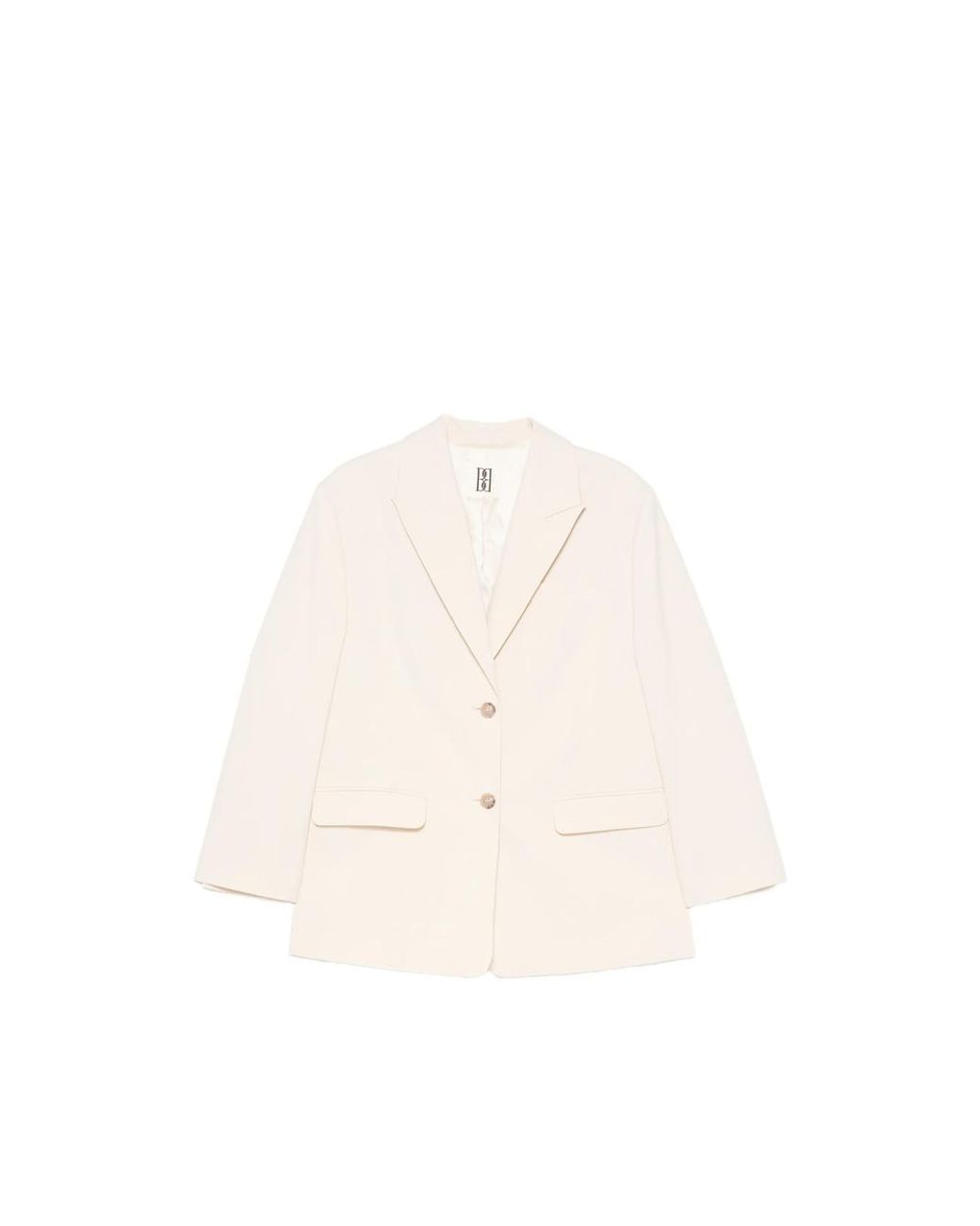 By Malene Birger Natural Adele Single-Breasted Peak-Lapels Blazer