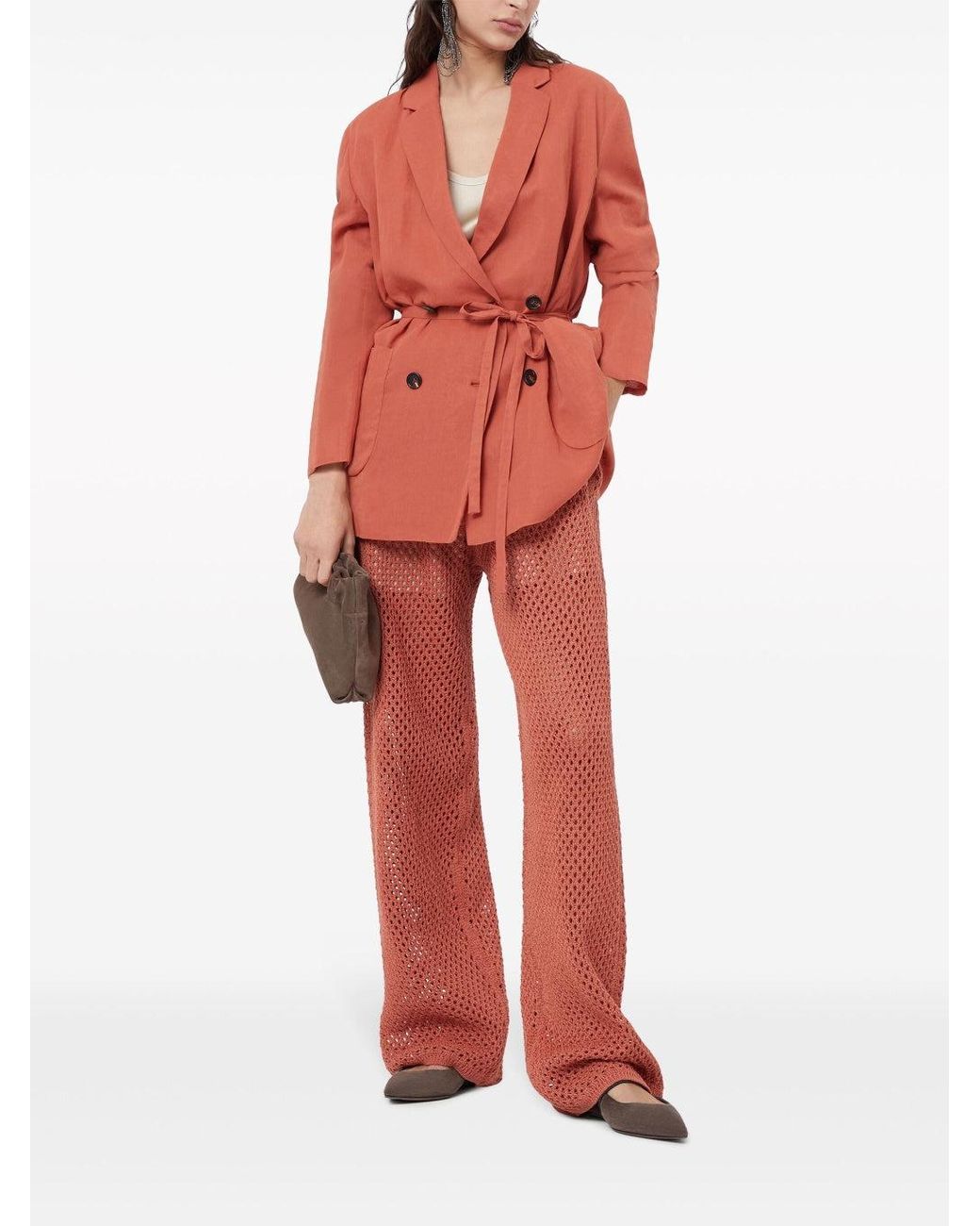 Brunello Cucinelli Red Relaxed Cotton Jacket