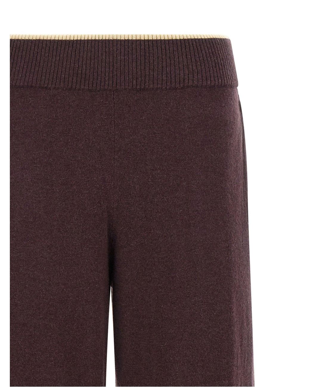 Pinko Purple Wool-Cashmere Knit Trousers
