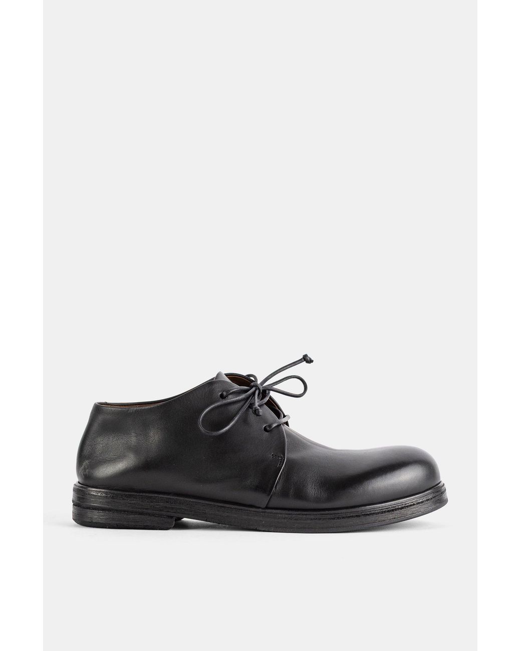 Marsèll Black Smooth Leather Zucca Zeppa Derbies Loafers