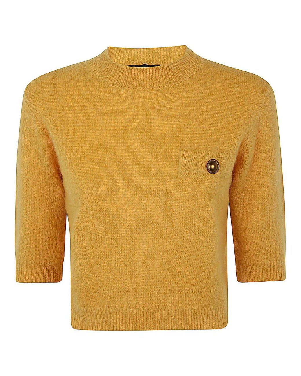 Twin Set Micro Pull in Yellow Lyst