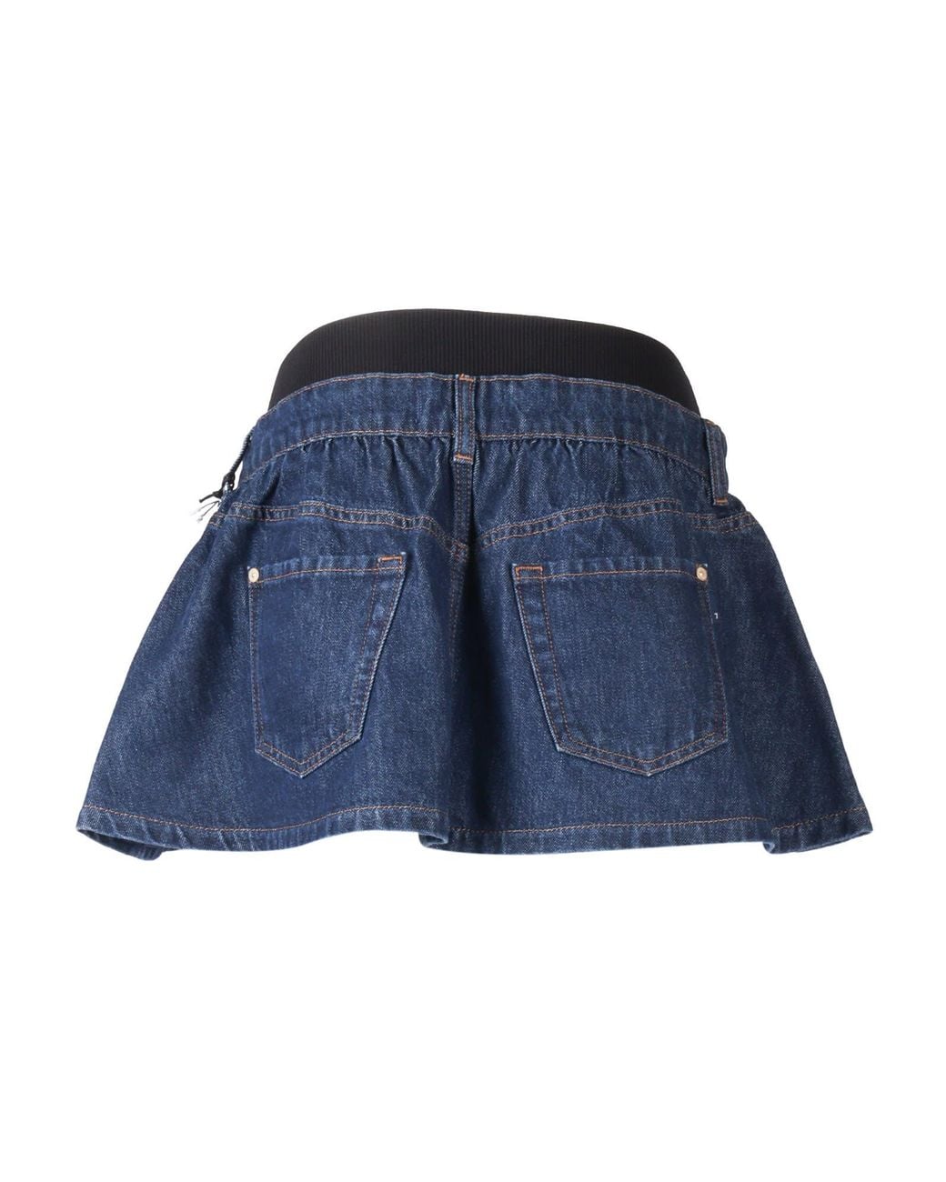 7 For All Mankind Blue Banded Mini Skirt Soul