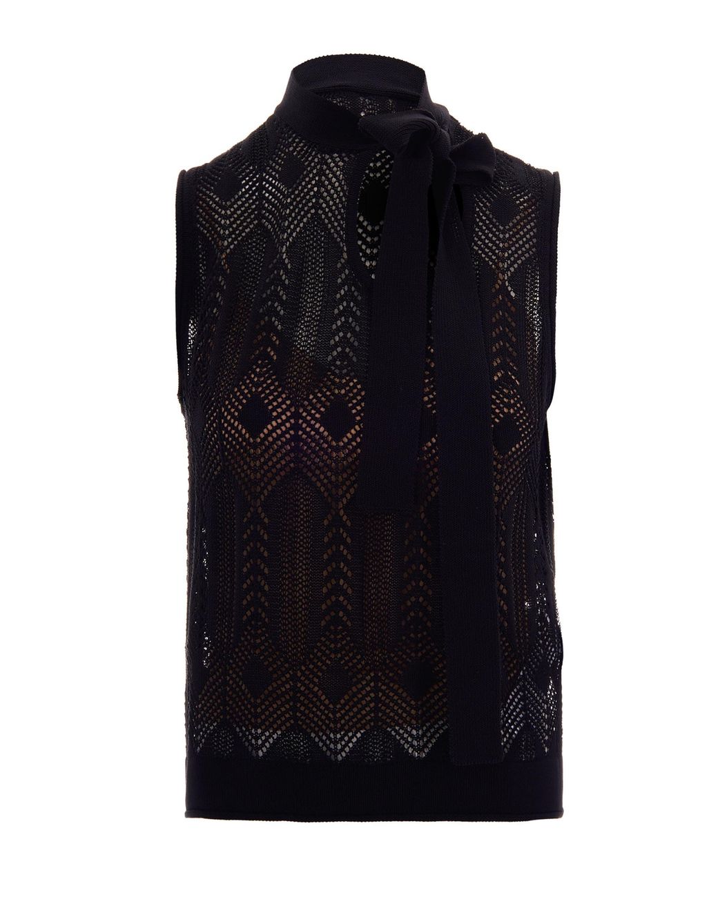 Liu Jo Black Knit Top With Bow, Cotton Polyamide Jumpers