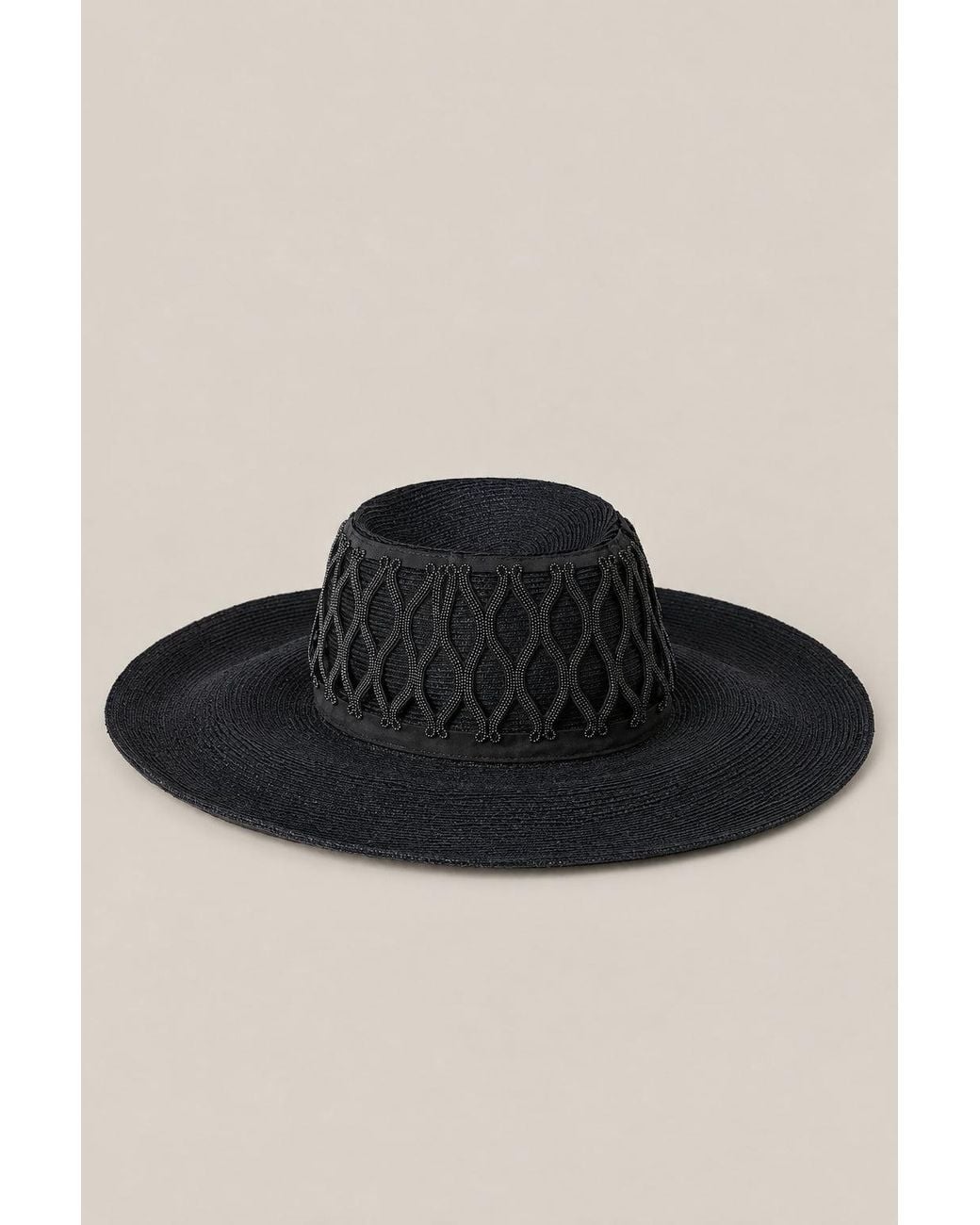 Brunello Cucinelli Black Wide Brim Hat