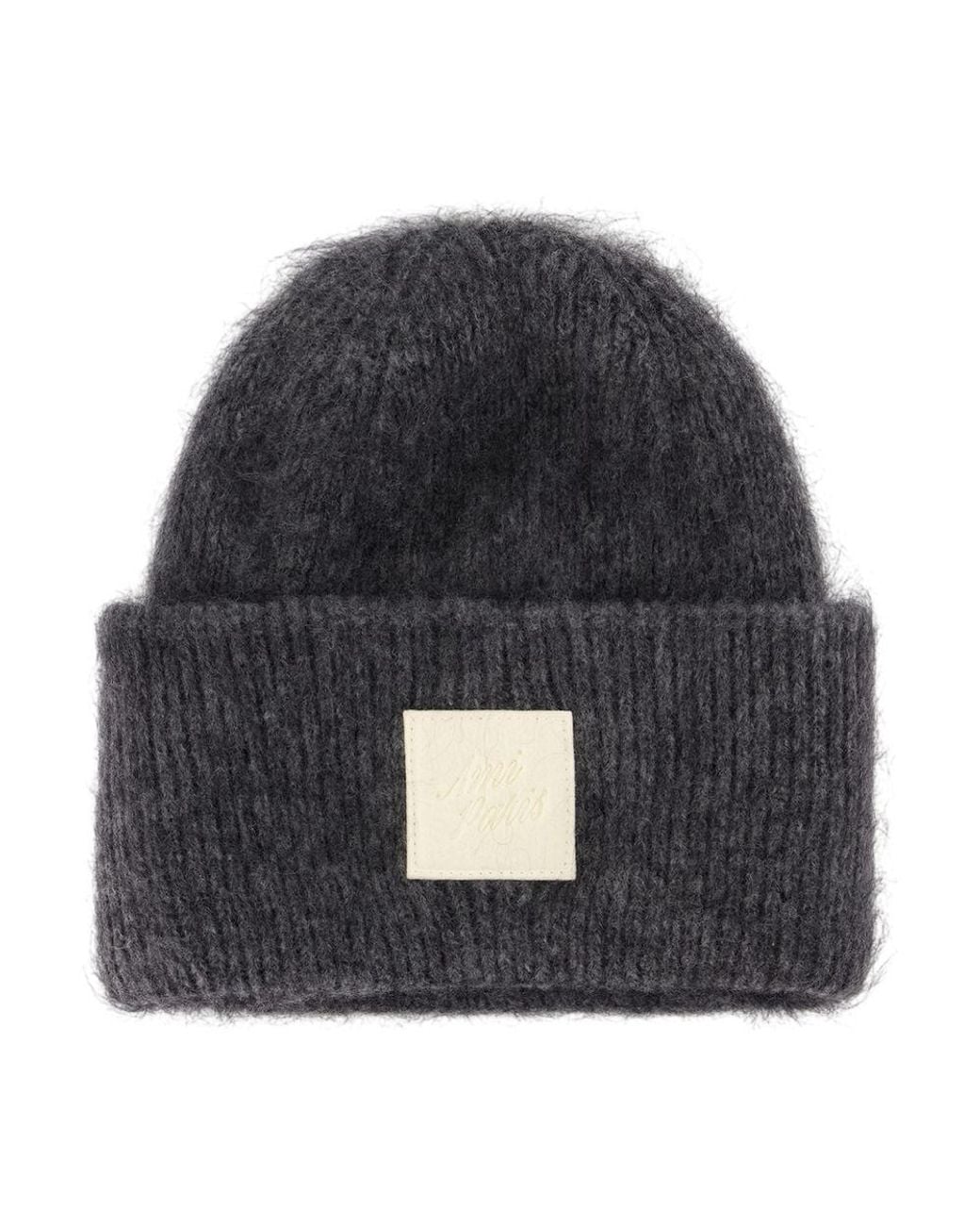 AMI Black Patch Beanie