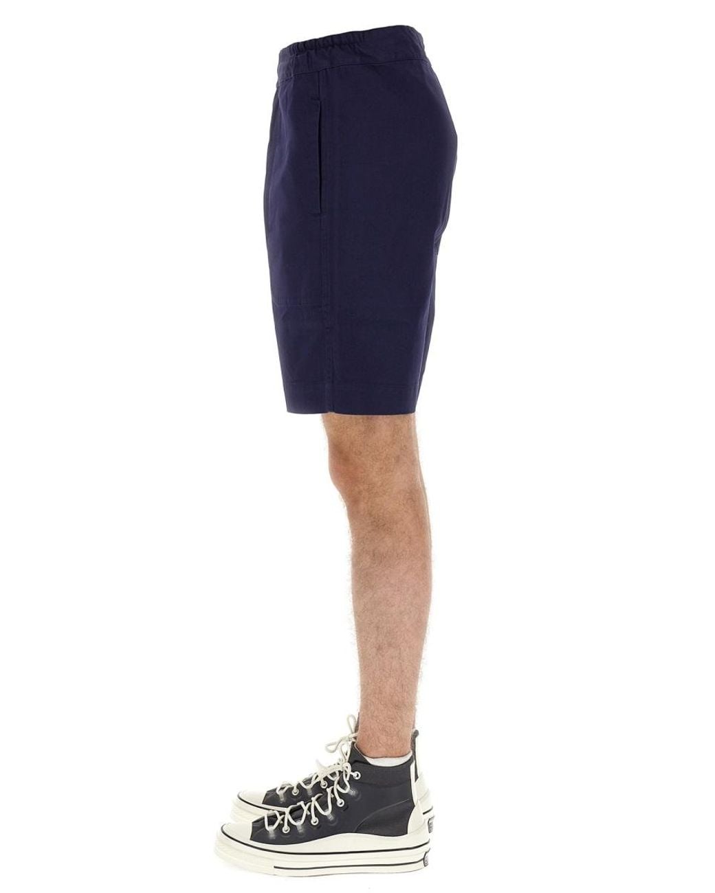 Umbro Blue Logo Patch Bermuda Shorts Cotton for men