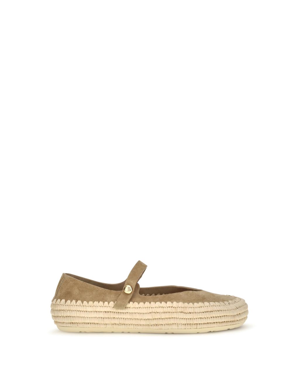 Loewe Metallic Espadrilles Rio Suede And Raffia Upper: Ballerina Shoes