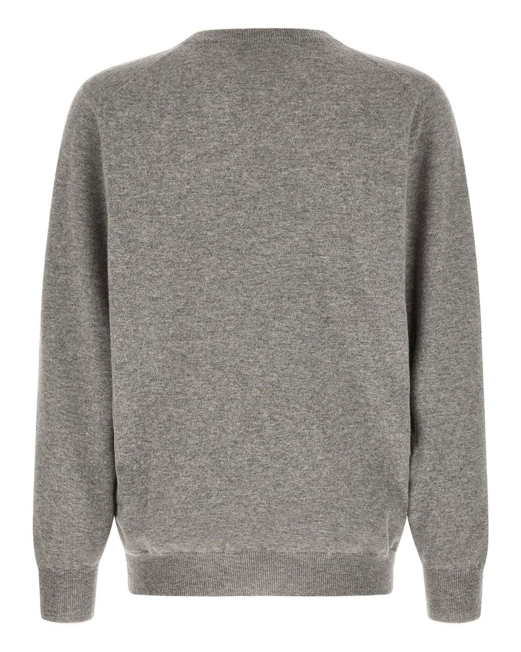 Brunello Cucinelli Gray Pure Cashmere Crewneck Sweater for men