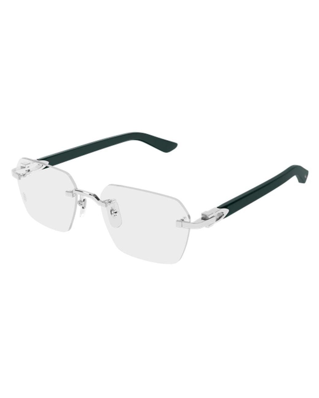 Cartier Blue Cartier Eyewear Ct0623O003 Rimless Sunglasses for men