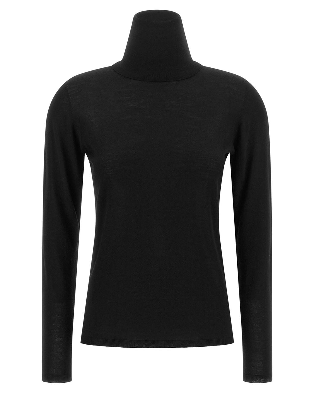Max Mara Black Max Mara Virgin Wool Turtleneck Sweater